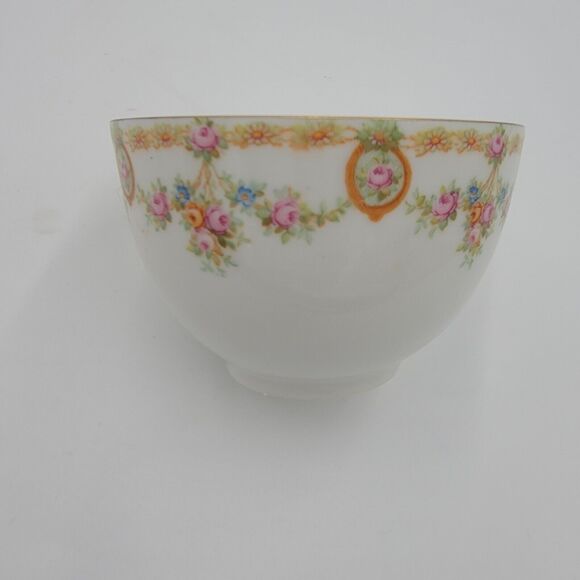 Vintage MZ Austria Habsburg China Teacup Saucer Floral Porcelain Gold Trim - Picture 6 of 11